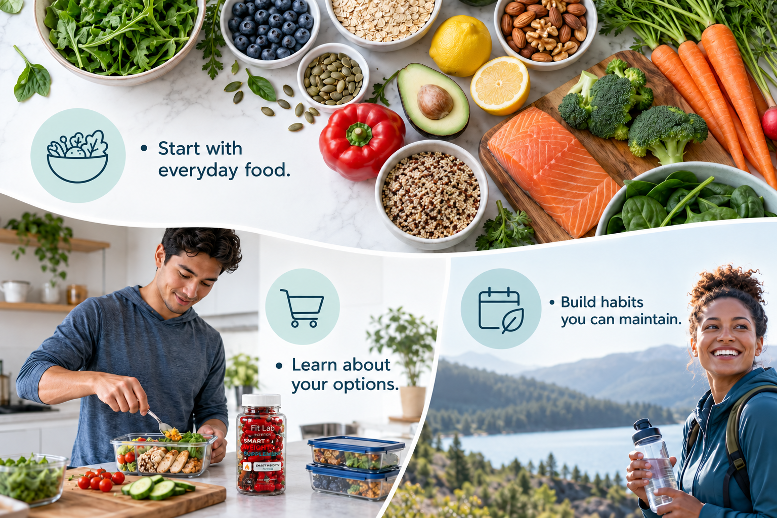 Fitlab Nutrition: Start with everyday food. Learn about your options. Build habits you can maintain.
