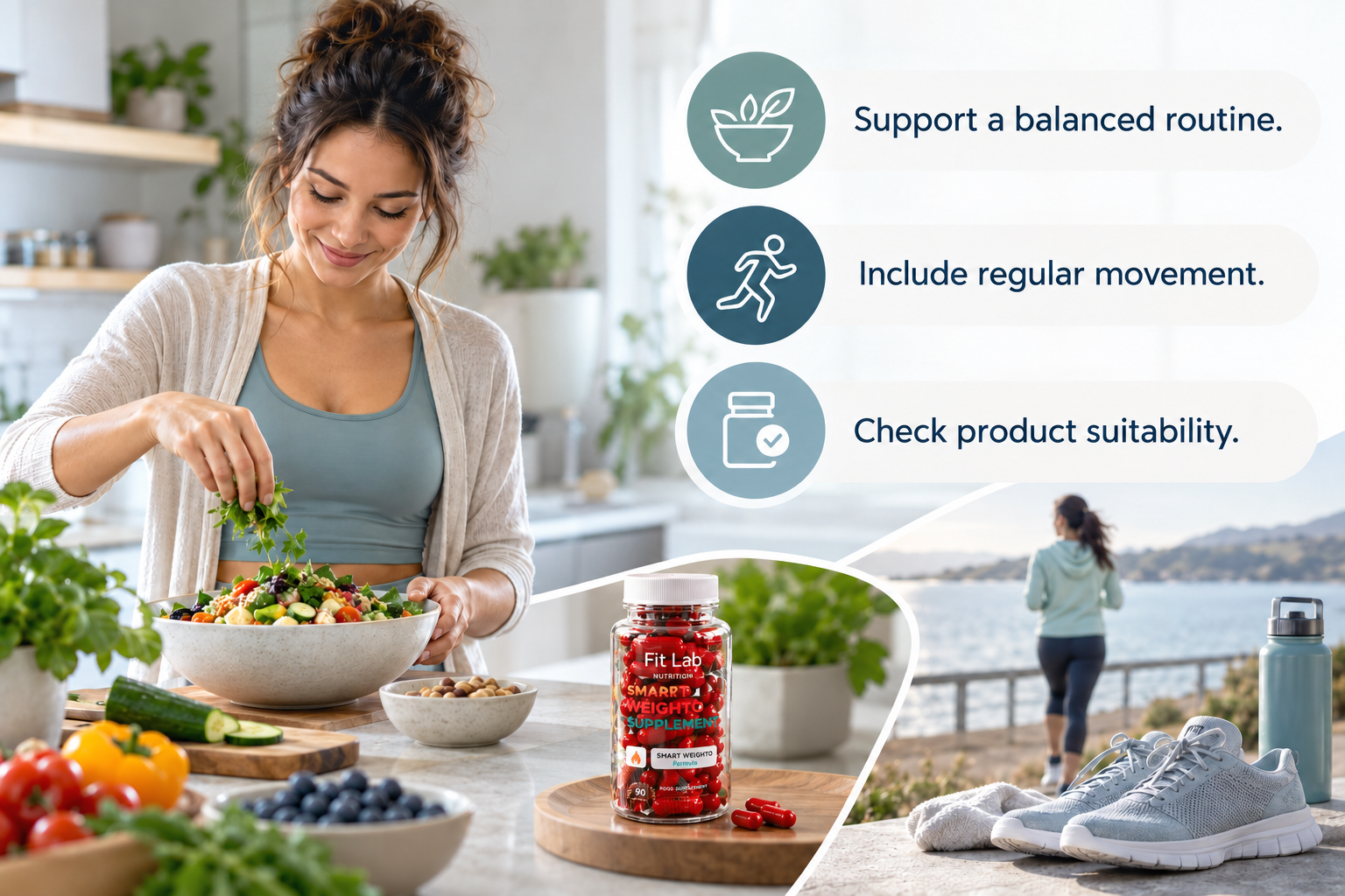 Weight Management Support Plus metabolic support: Support a balanced routine. Include regular movement. Check product suitability.