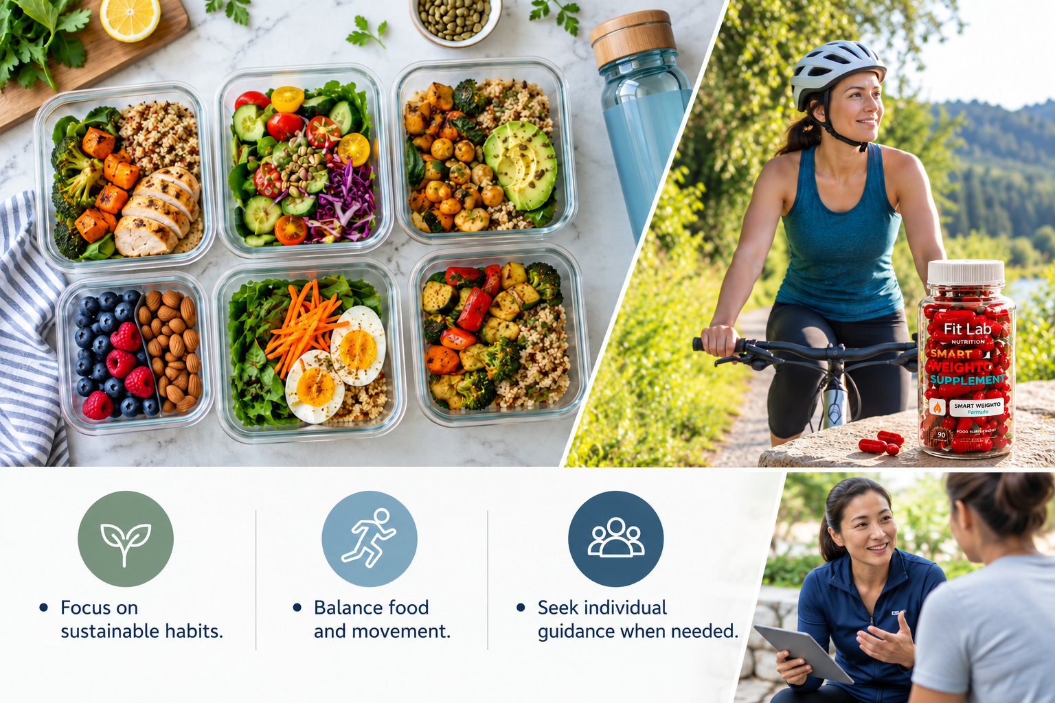 Support for metabolic health and weight management: Focus on sustainable habits. Balance food and movement. Seek individual guidance when needed.